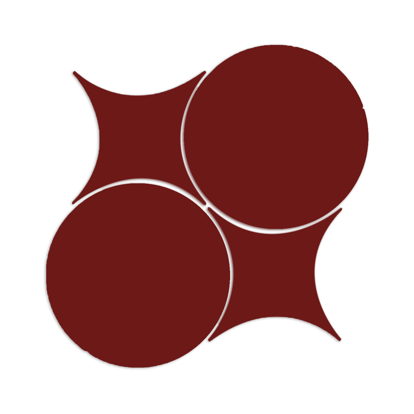 Rombo & Circle Oxblood 8