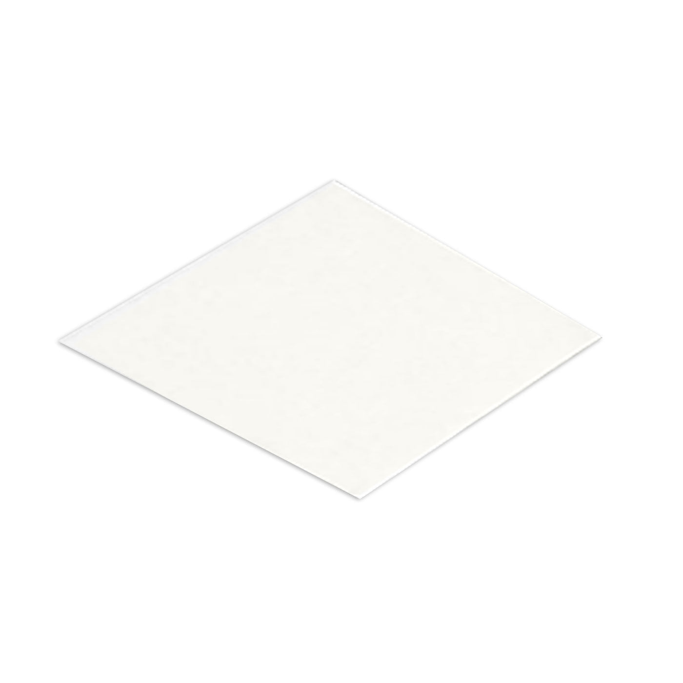 Diamond chalk white tile sample by Clay Imports, angled on a white background.