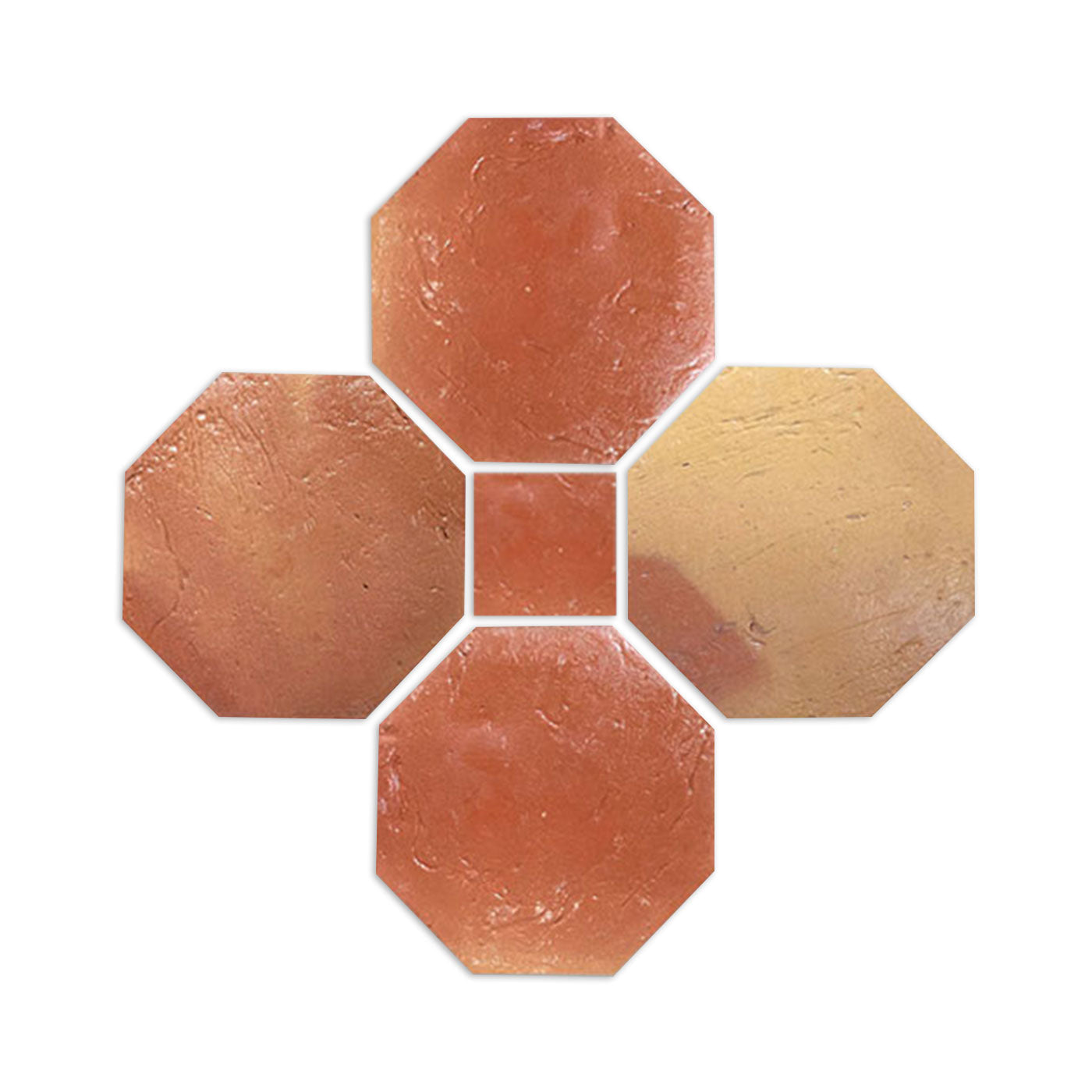 Octagon Antique Gloss 8 tiles by Clay Imports, featuring reddish-brown and beige tones in a tessellation pattern.