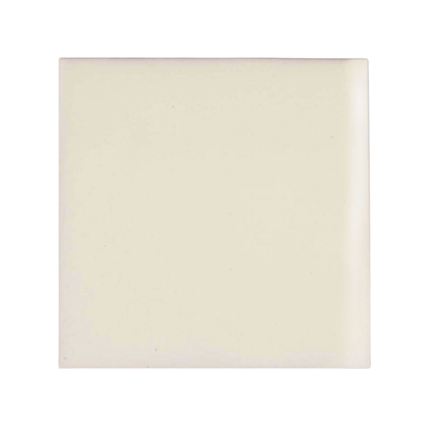 A cream square clay tile by Clay Imports with soft, slightly rounded edges and subtle texture.