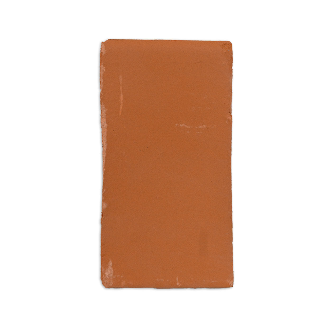 Terracotta Breeze Block Pozos sample by Clay Imports Breeze Blocks with rough-cut edges and a matte texture, isolated on white.