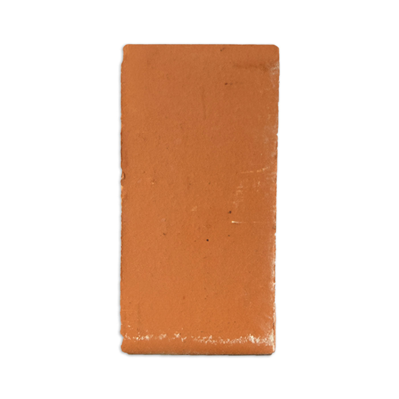 Rectangular reddish-brown sample Breeze Block Ventana by Clay Imports Breeze Blocks, with a textured surface and slightly rough edges.