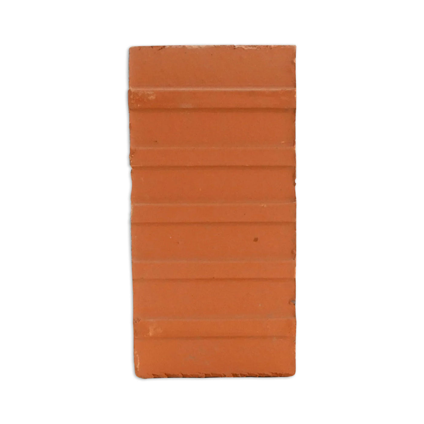 Terracotta Breeze Block Petalo by Clay Imports Breeze Blocks with horizontal raised lines, vertically oriented.