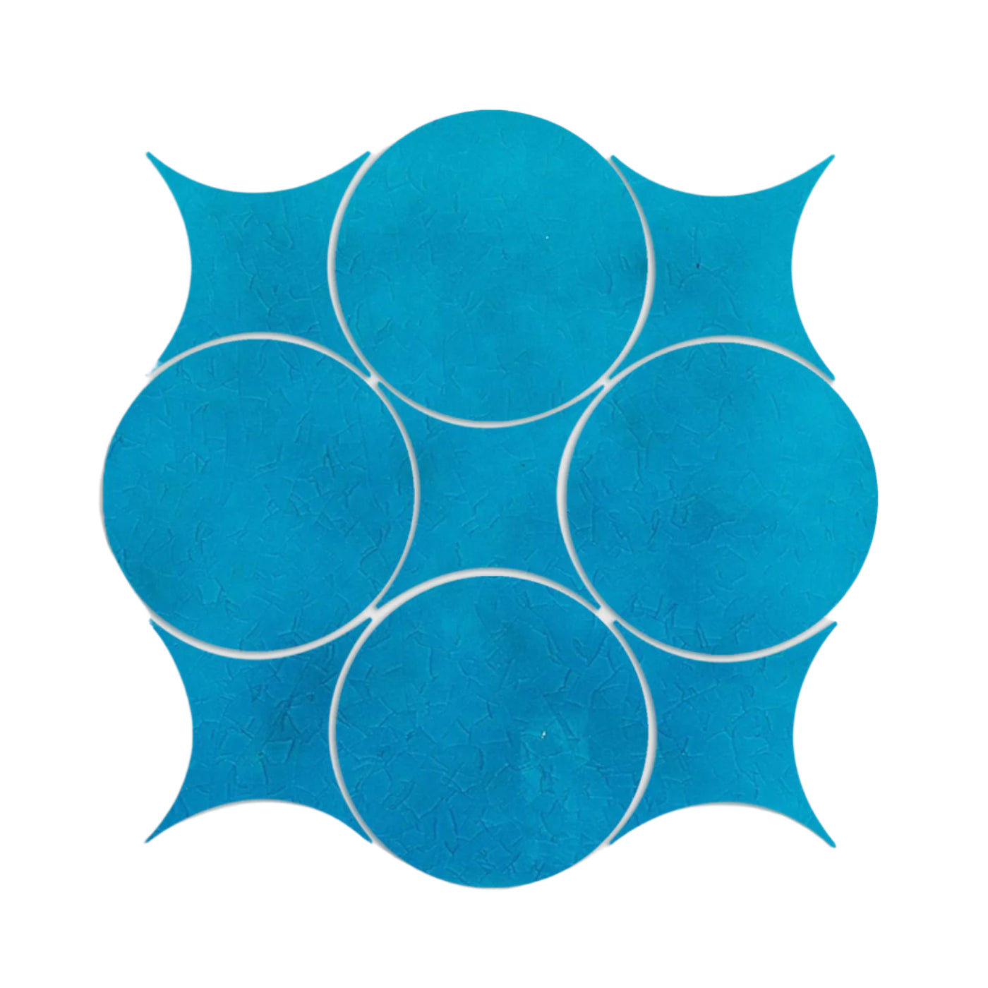 Rombo & Circle Turquoise Crackle 8