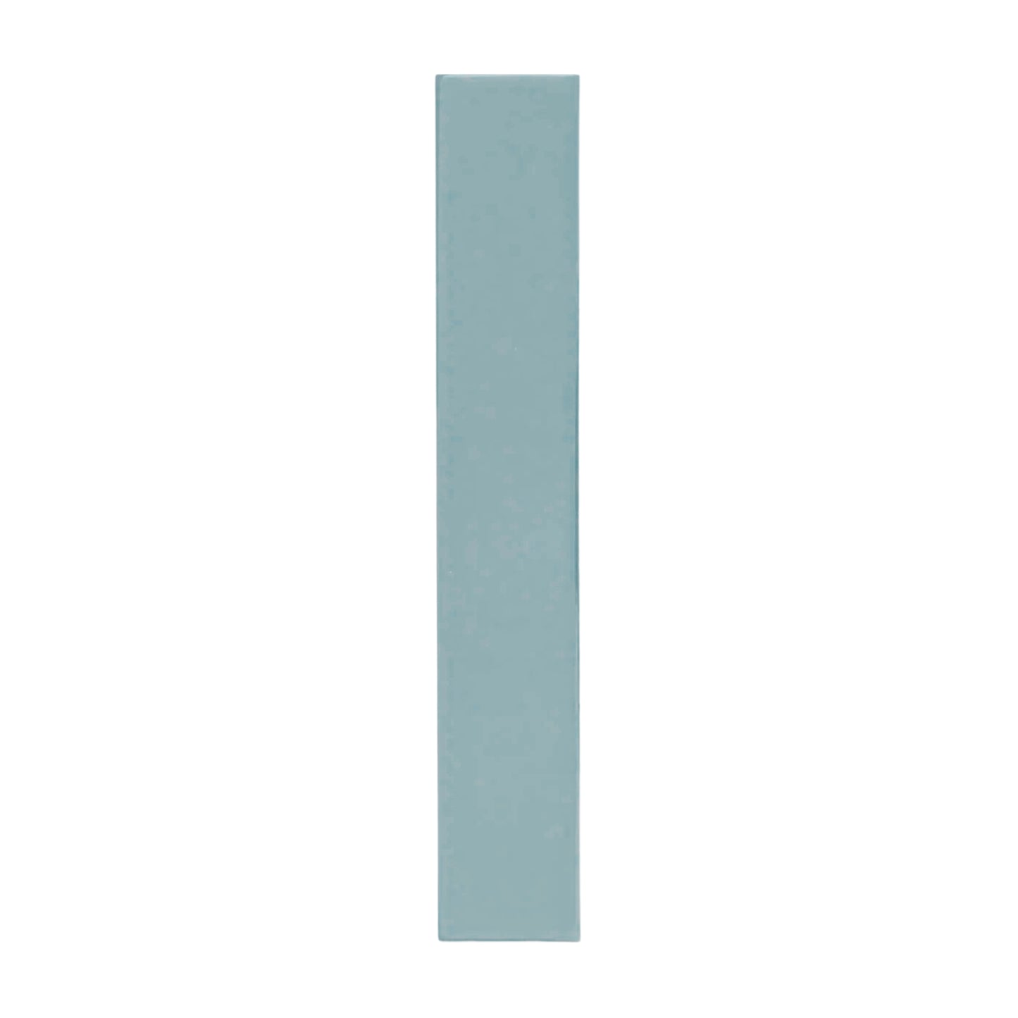 Light blue Dragonfly Gloss tile sample by Clay Imports, rectangular with a smooth, glossy finish.