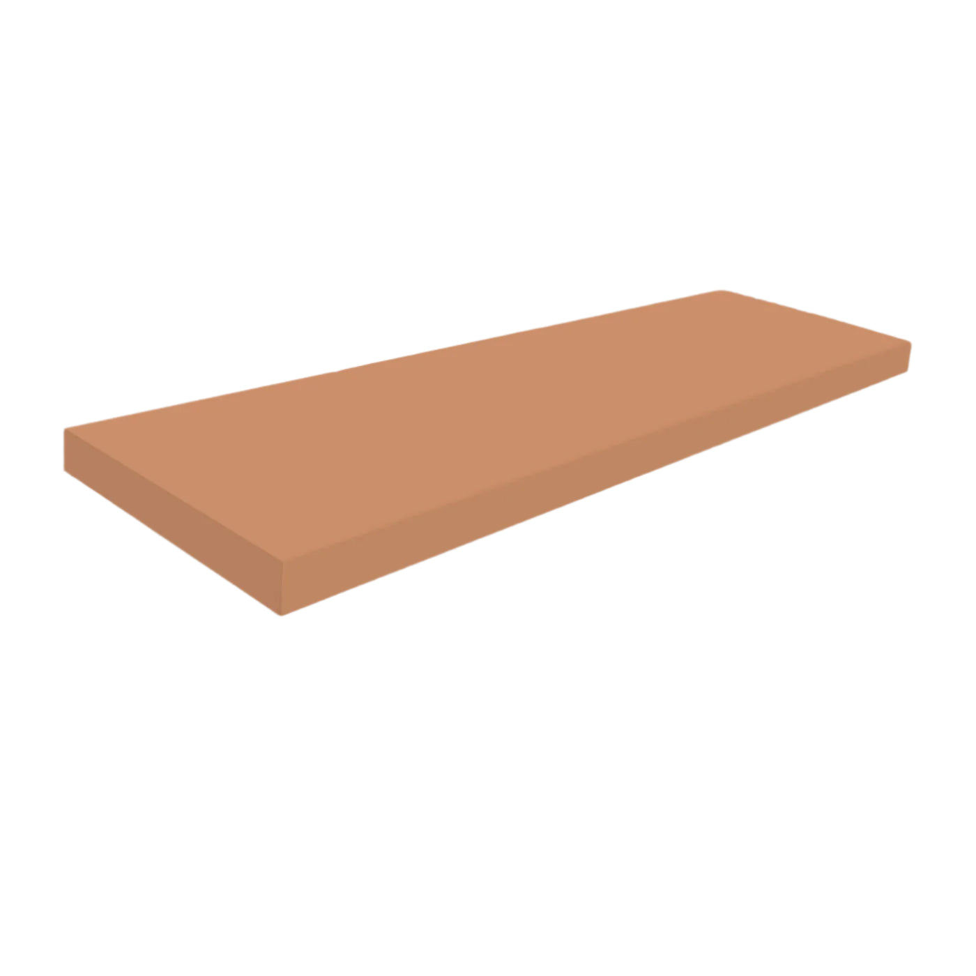 Tequila Glazed Edges Solid Tile Trim by Clay Imports, a flat, rectangular terracotta-colored piece.