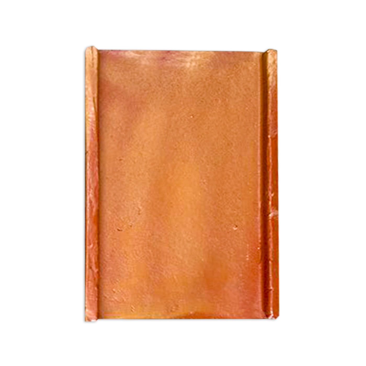 Knotch Antique Satin terracotta tile sample by Clay Imports, featuring a rectangular shape and slightly raised edges.