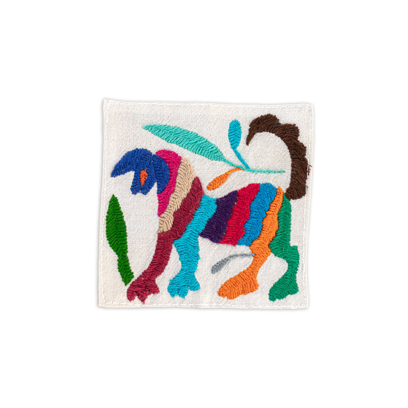 Otomí Embroidered Coaster