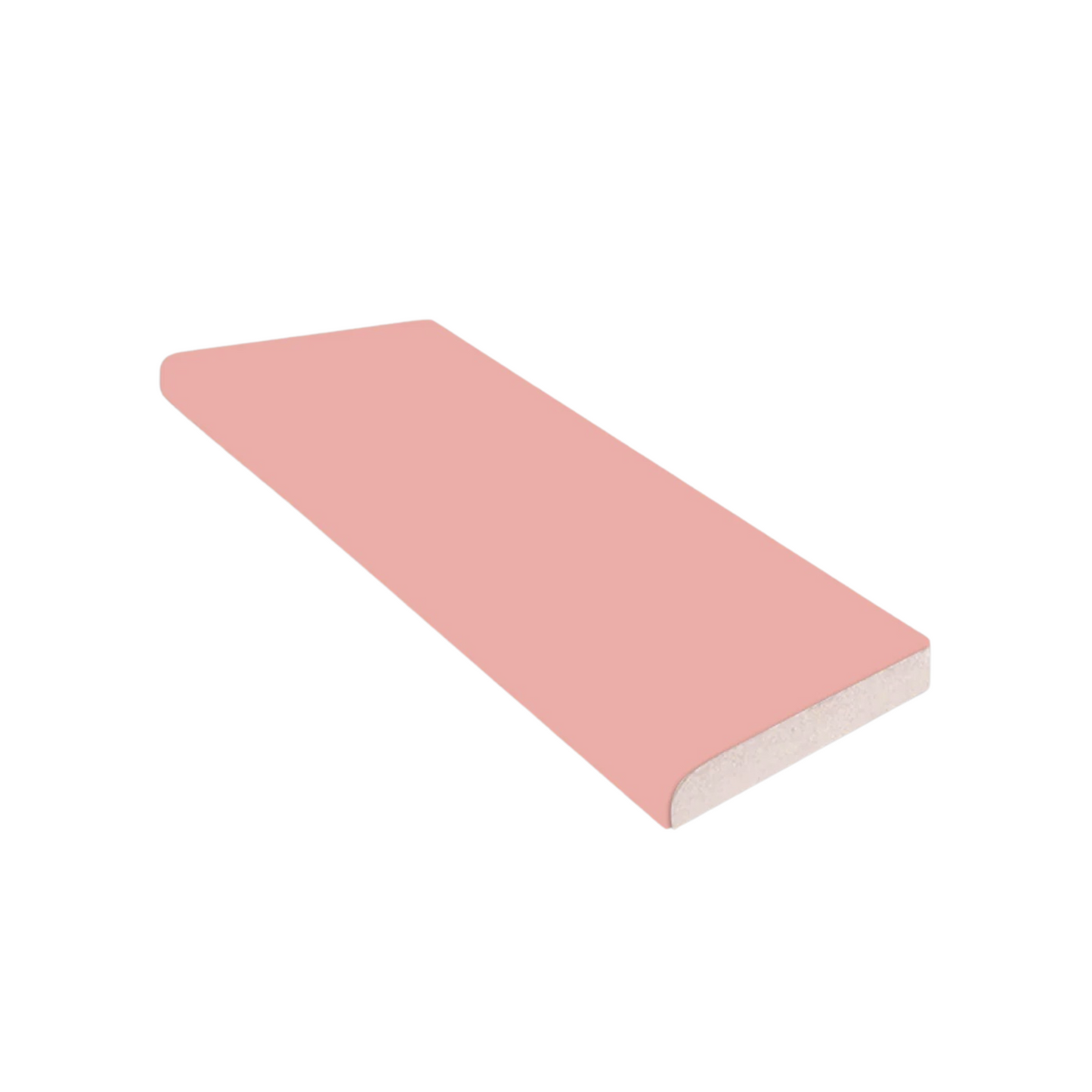 Single Bullnose Pink Guava Matte 2x8