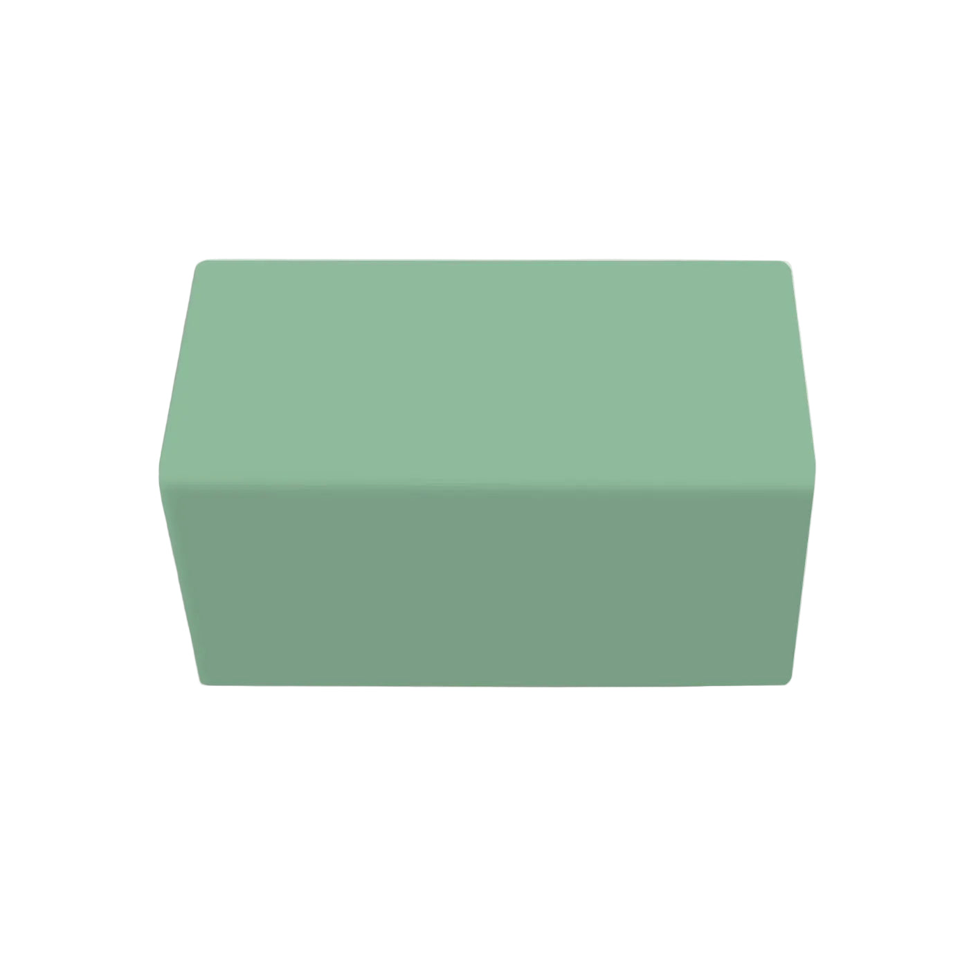 Jade V Cap Solid Tile Trim by Clay Imports, smooth and jade green, seen from an elevated angle.