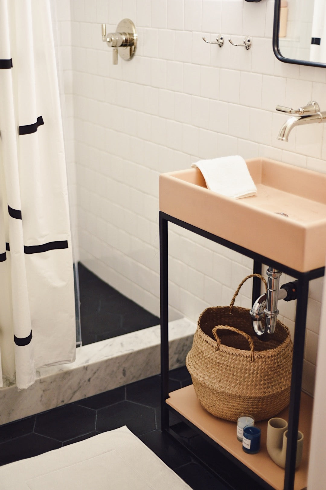 Hexagon Black Suede 8" - Clay Imports