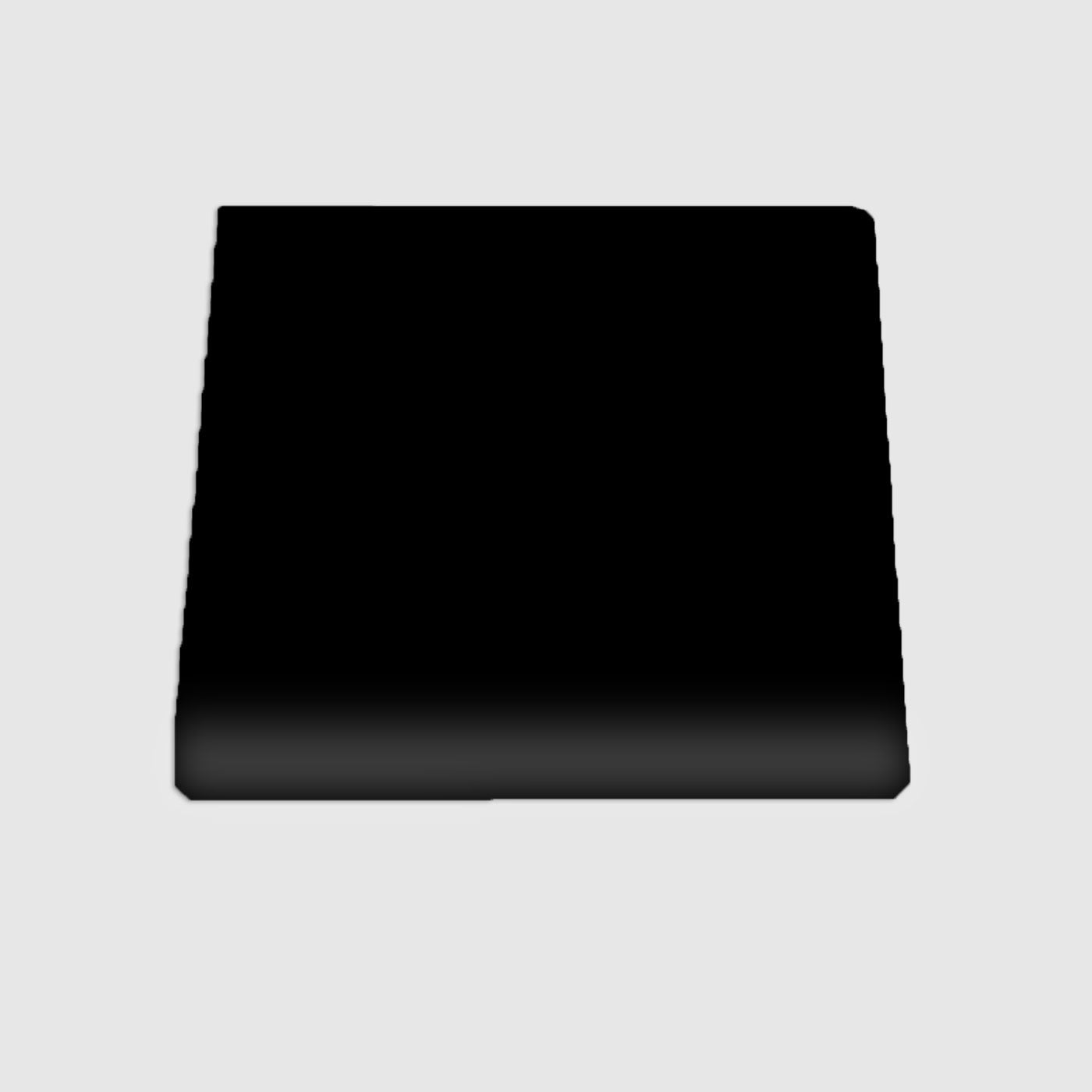 Single Bullnose Black Gloss Tile 4.25x4.25