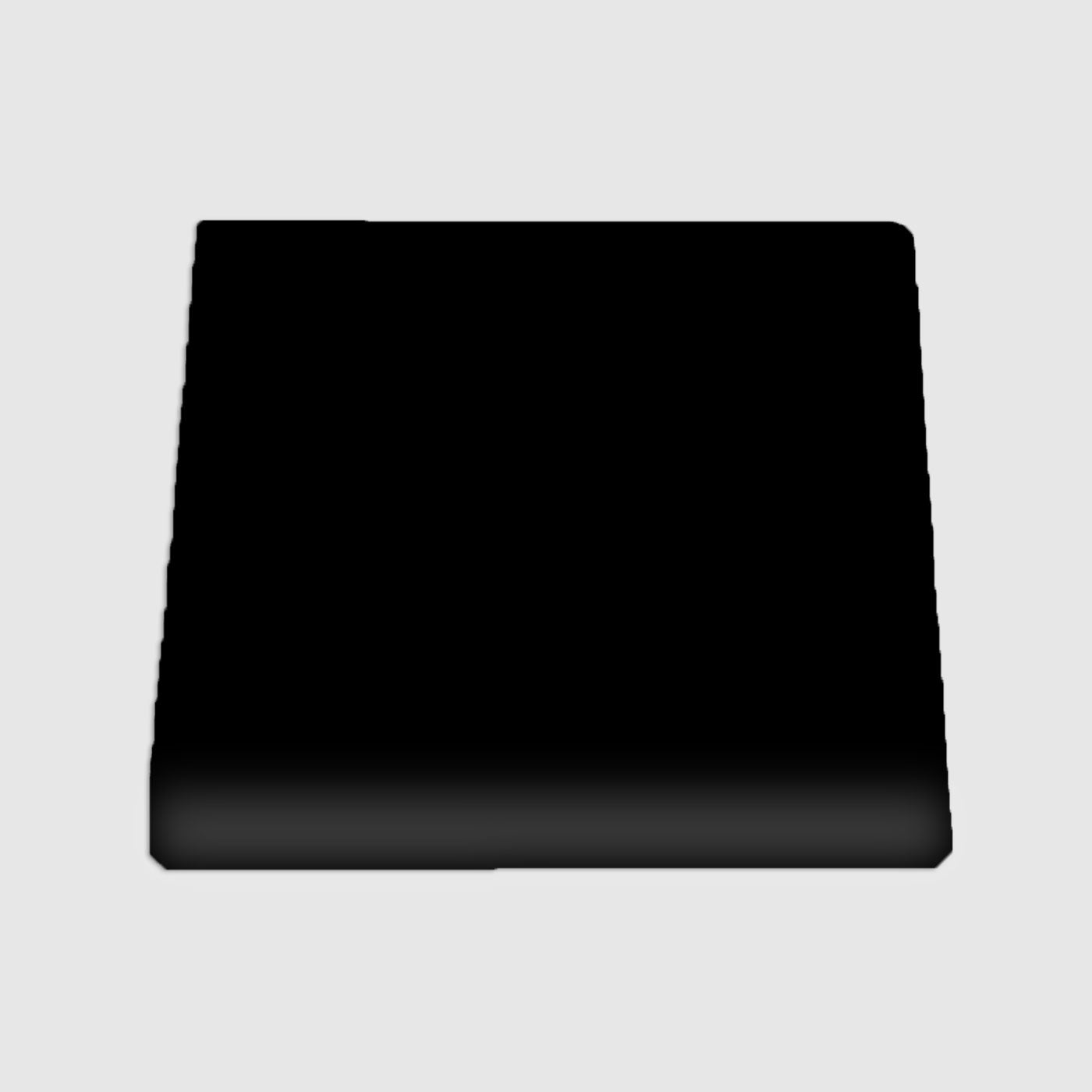 Single Bullnose Black Gloss Tile 6x6