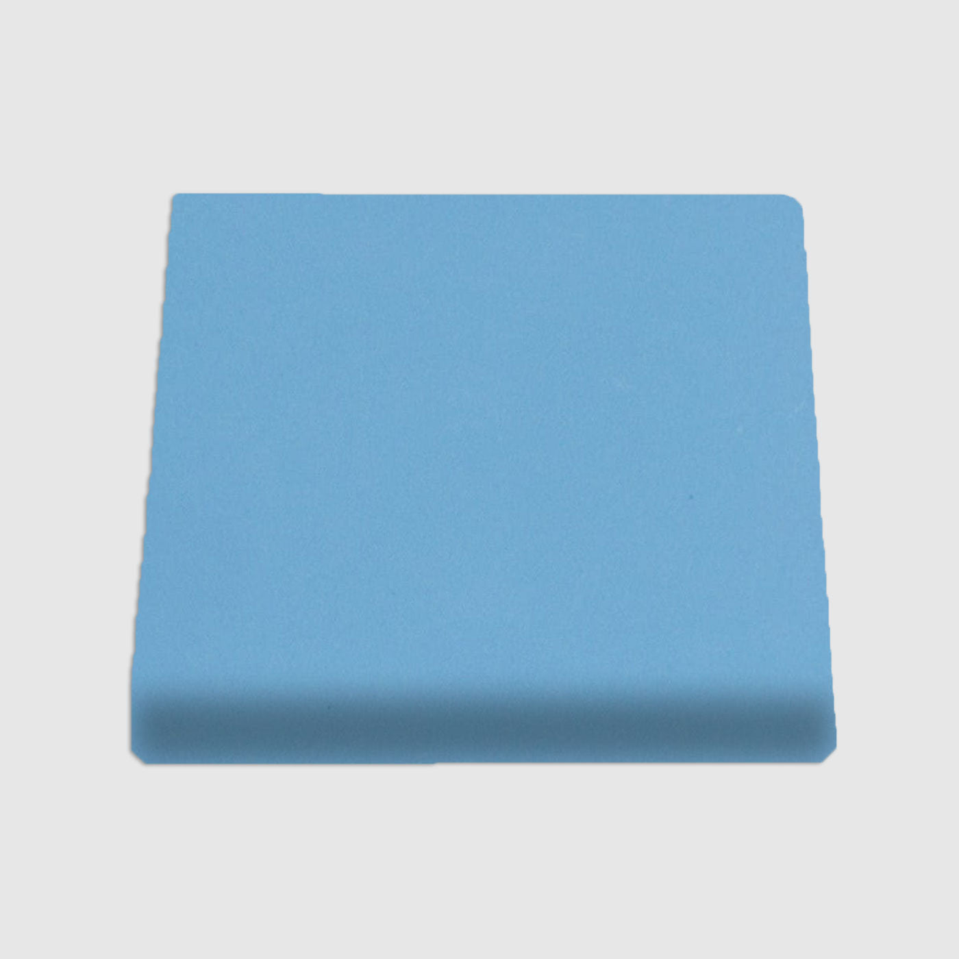 Single Bullnose Baby Blue Gloss Tile 6x6