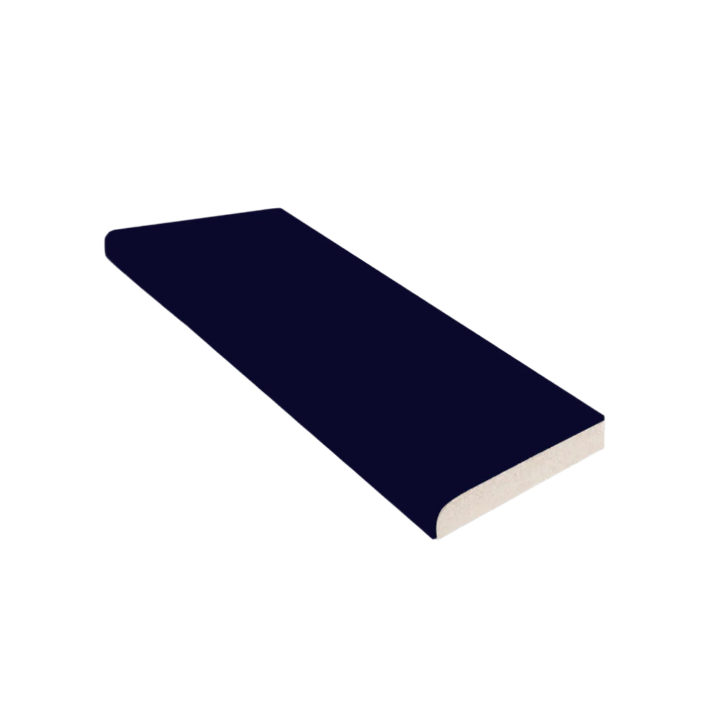 Single Bullnose Dark Blue Gloss Tile 2x8