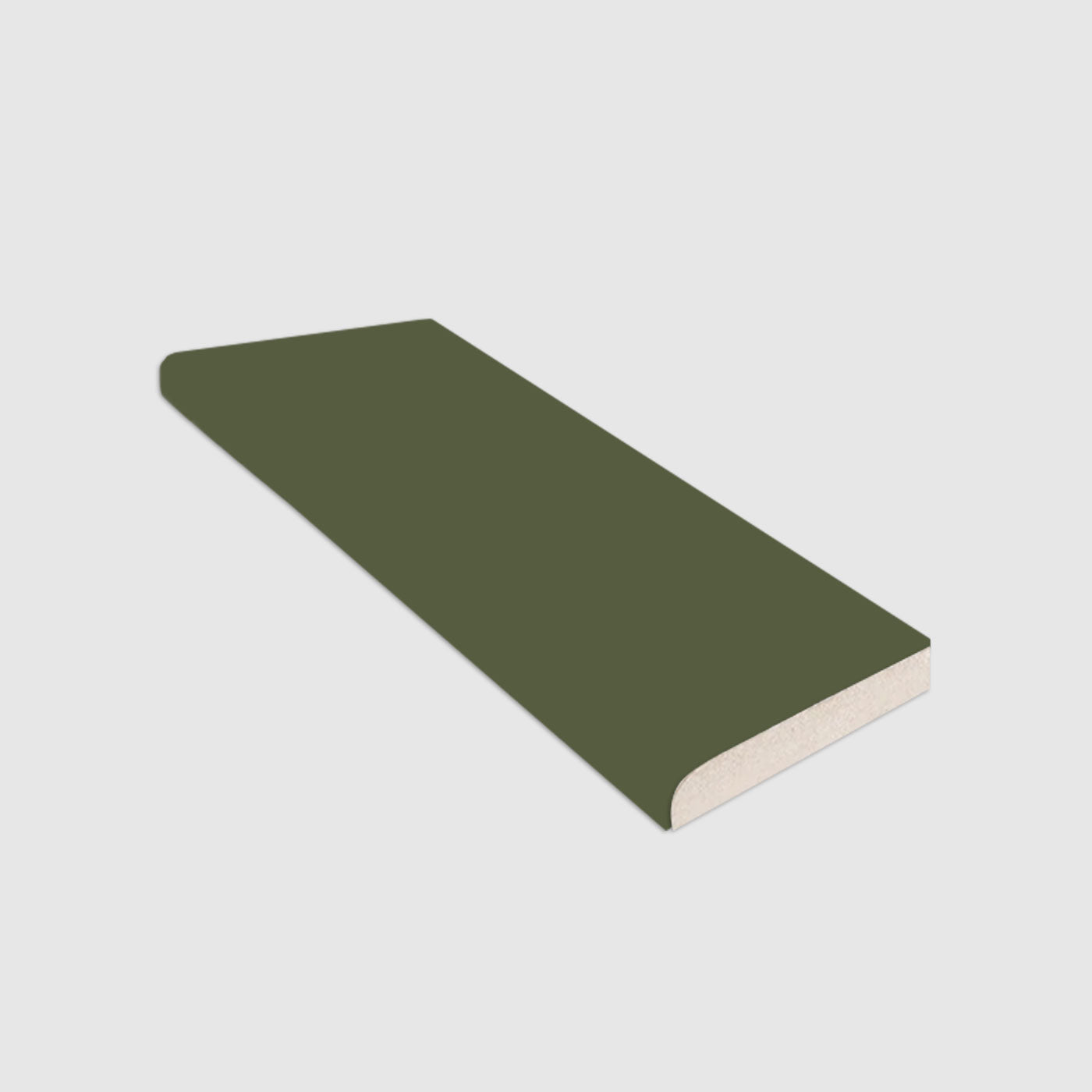 Single Bullnose Moss Gloss Tile 2x8