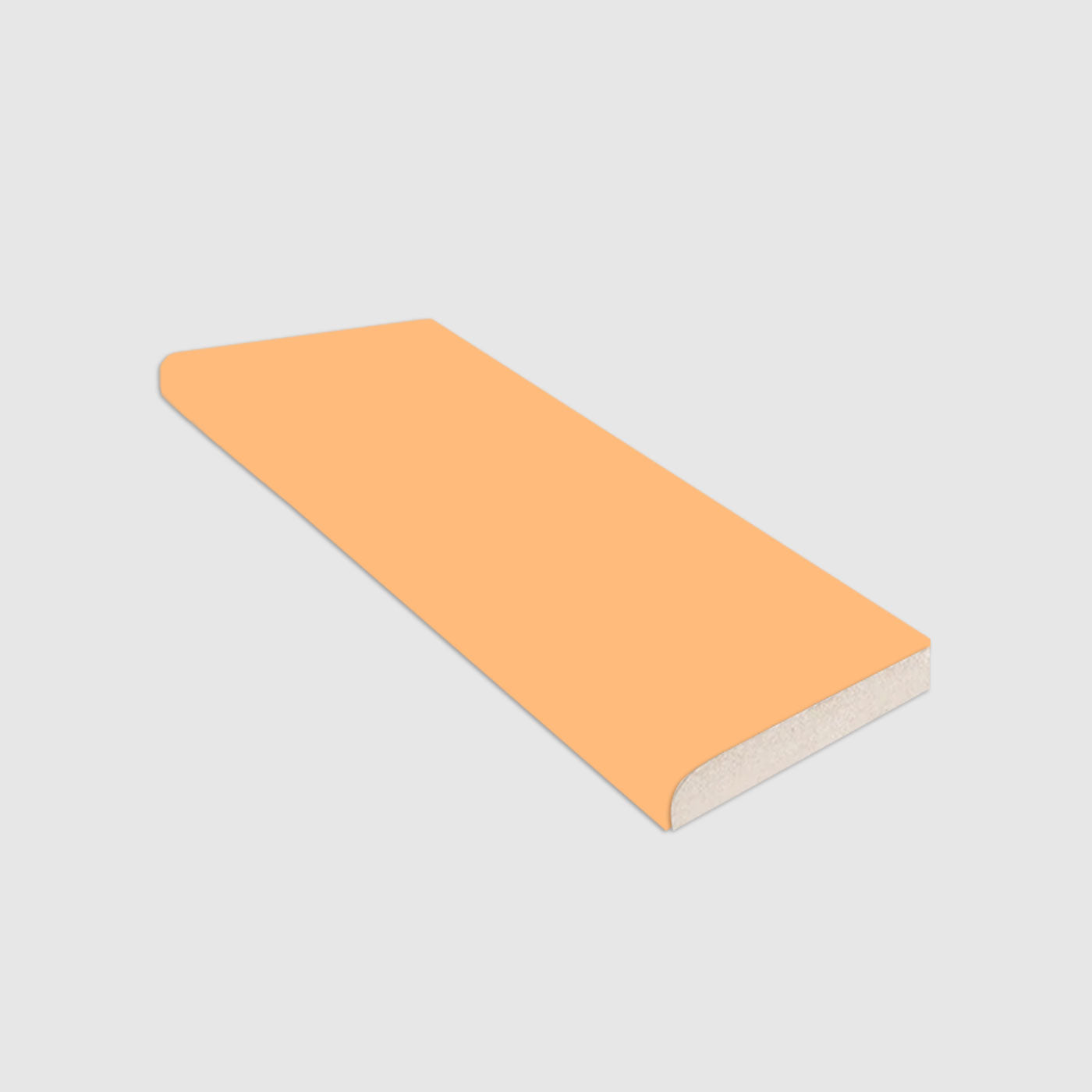 Single Bullnose Pale Ale Matte Tile 2x8