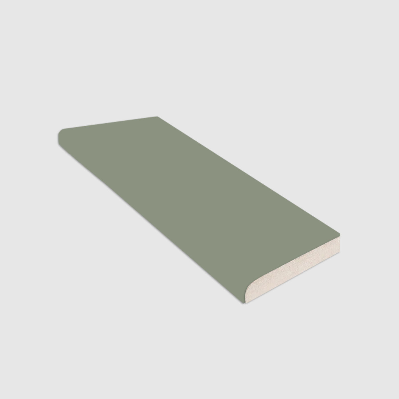 Single Bullnose Rucksack Green Matte Tile 2x8