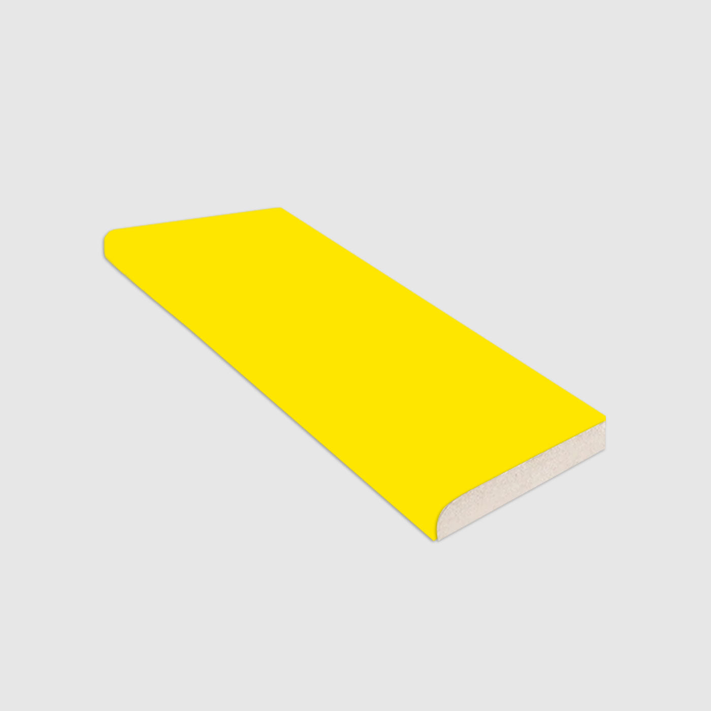 Single Bullnose Yellow Gloss Tile 2x8