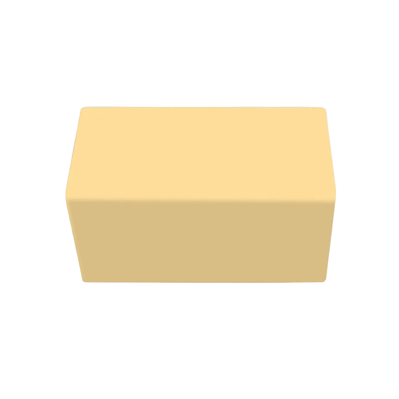 Tumbleweed V Cap solid tile trim by Clay Imports, a smooth light yellow-beige block with subtly angled edges.