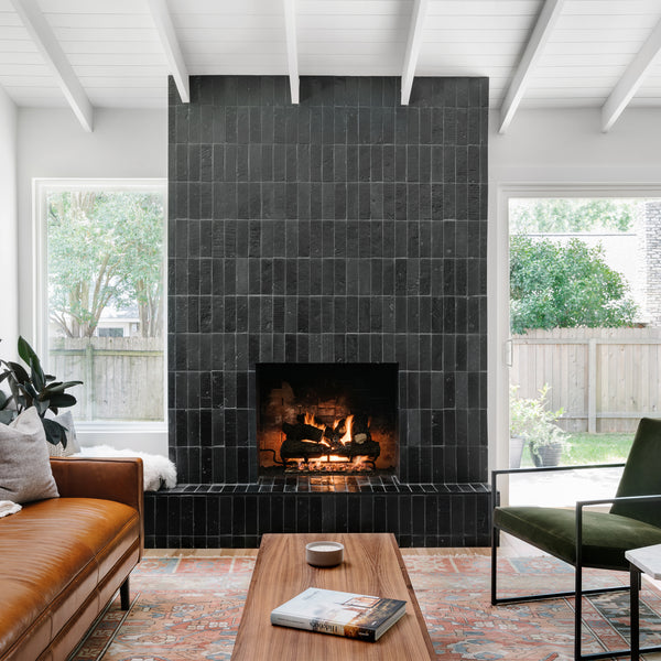 Modern Tiled Fireplace