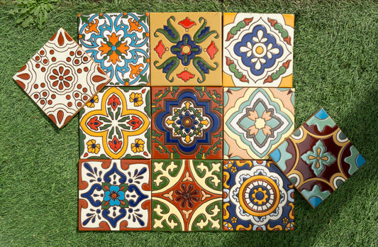 Botánico Mexican relief tile collection by clay imports