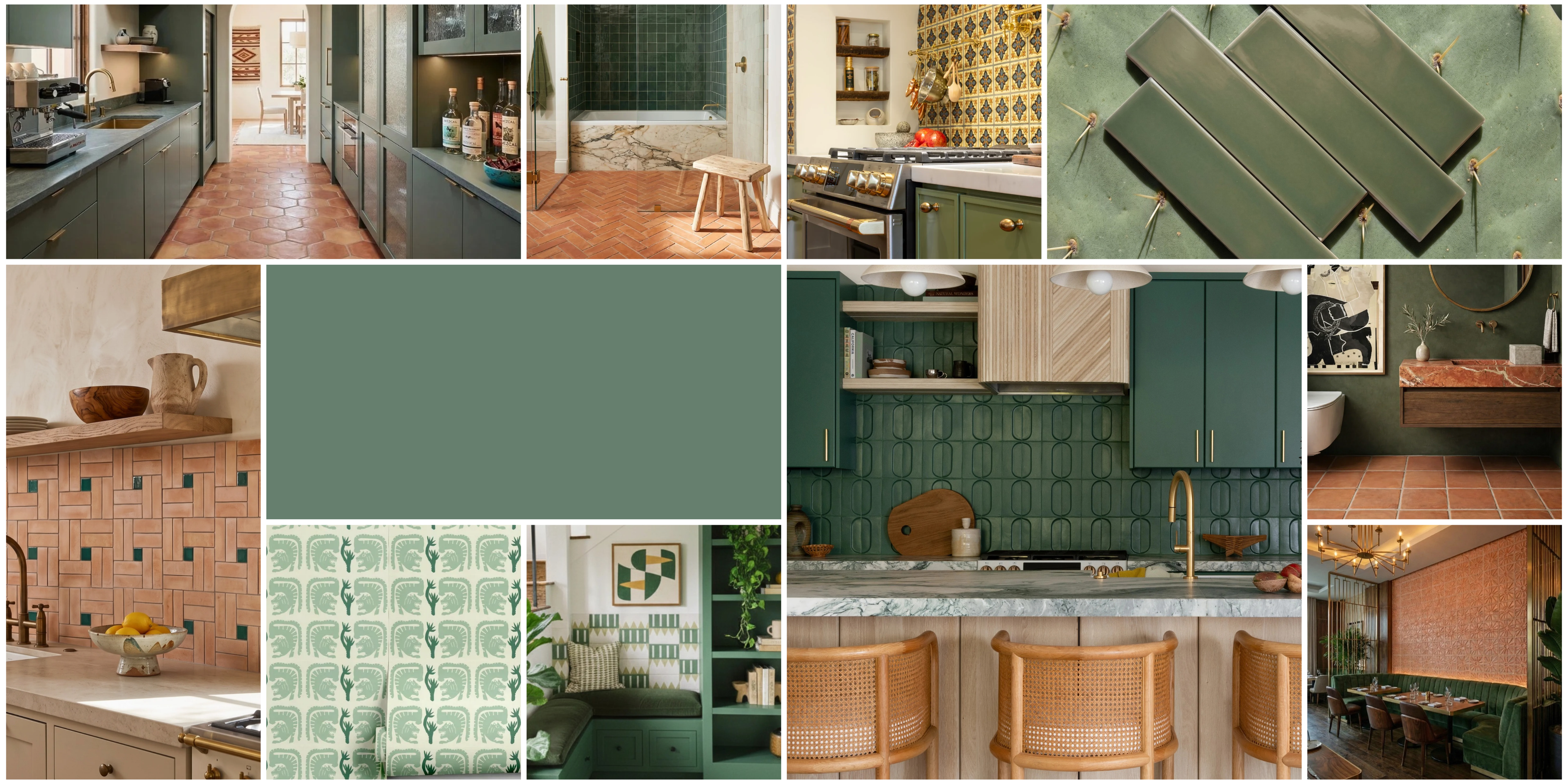 How to Pair 2027 Color of the Year with Handmade Tile & Wallpaper