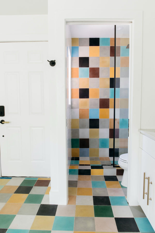Kim Wolfe's Colorful Guesthouse Tile Featured on Domino