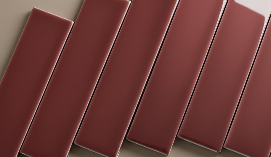 Deep Red Handcrafted Tile