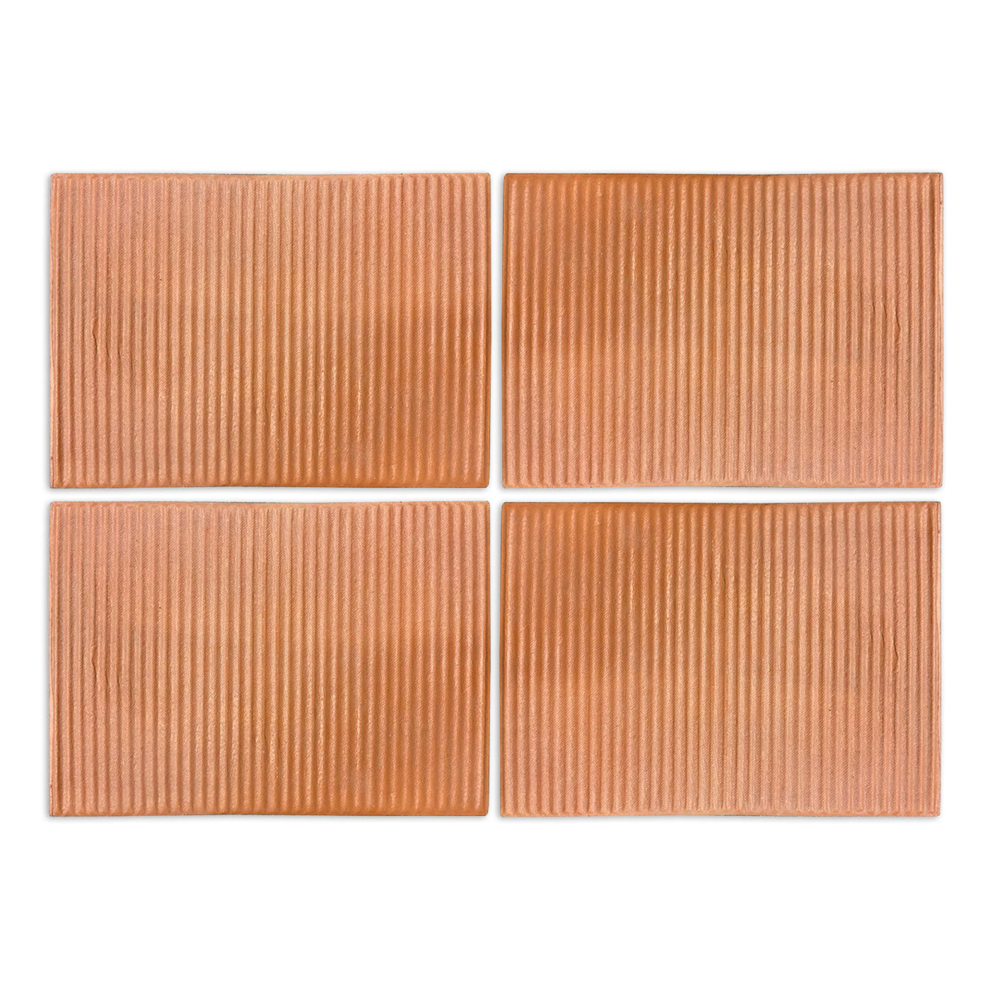 Micro Rib Terracotta Natural Terracotta Ribbed 8.5