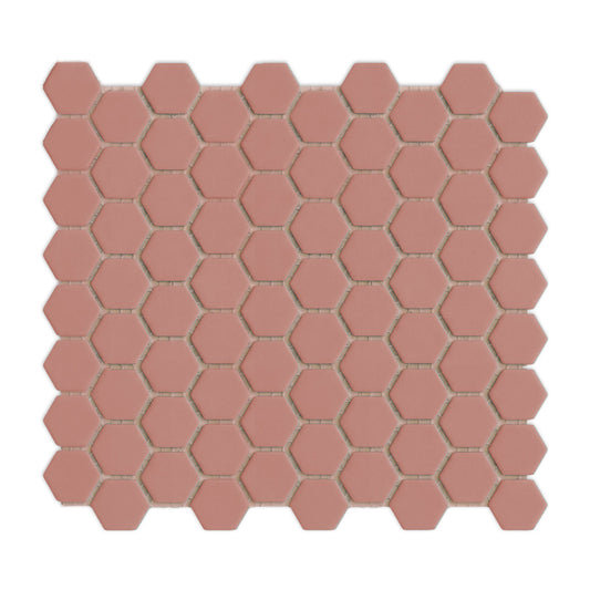 Pink Granite Hexagon Meshed 1