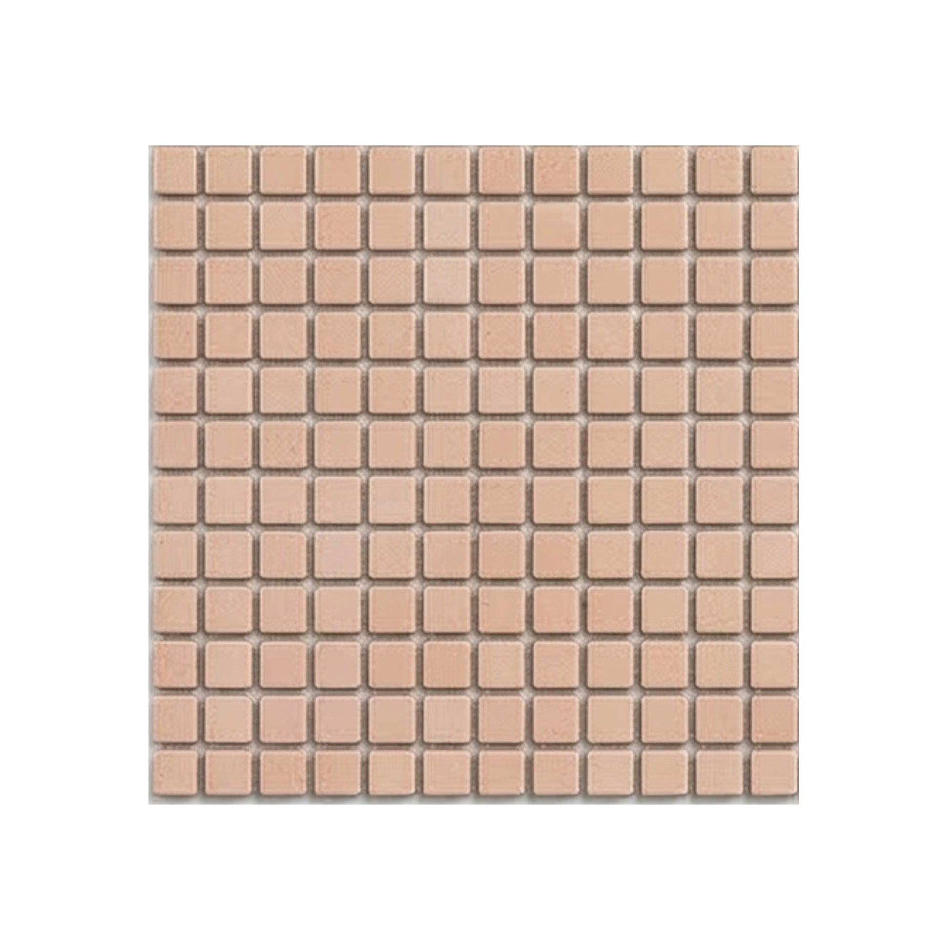 Light beige 1x1 opaque meshed clay tiles by Clay Imports in a uniform grid.