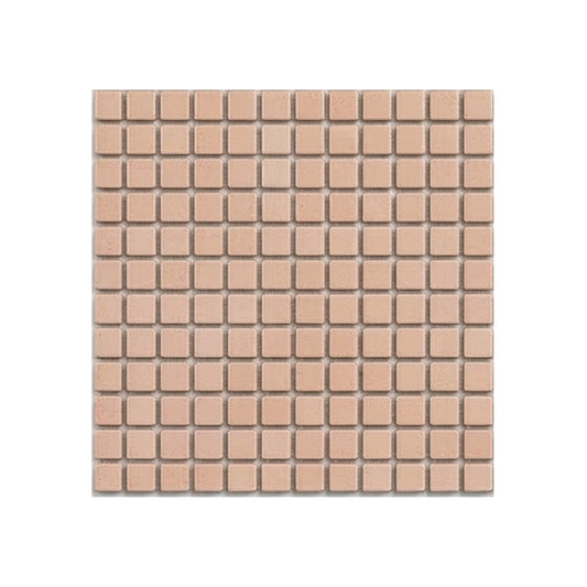 Light beige 1x1 opaque meshed clay tiles by Clay Imports in a uniform grid.
