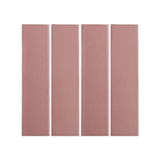 Matchstick Pink Granite clay tiles by Clay Imports, four rectangular pieces showing subtle texture.