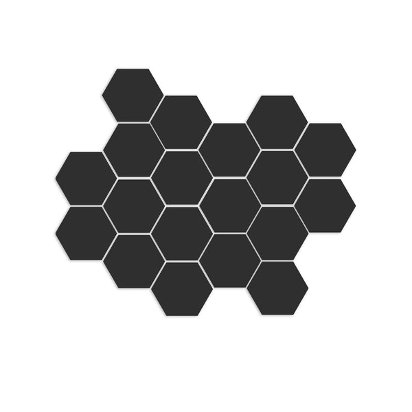 Black Suede Hexagon Meshed 1"