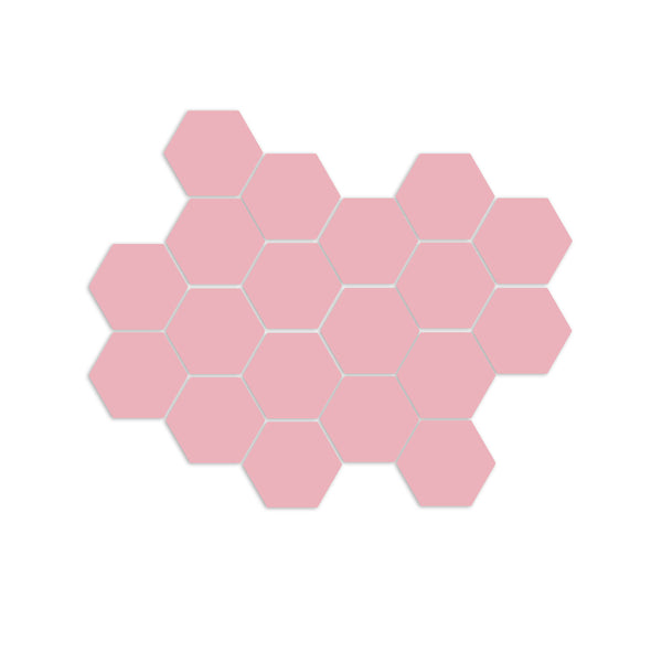 Pink Guava Hexagon Meshed 1"