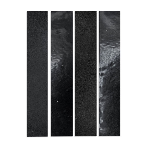 [Sample] Glazed Noir Black 1.5"x12"