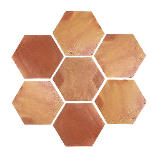 Hexagon Antique Satin 8"