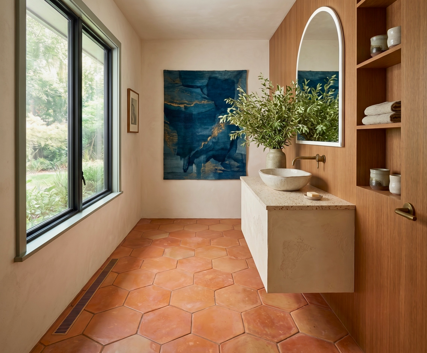 Organic Terracotta Hexagon 12
