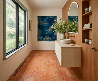 Organic Terracotta Hexagon 12
