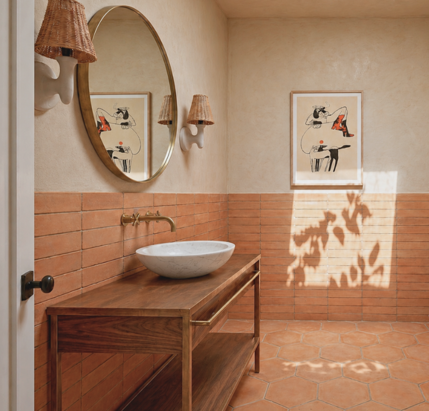 Organic Terracotta Hexagon 12