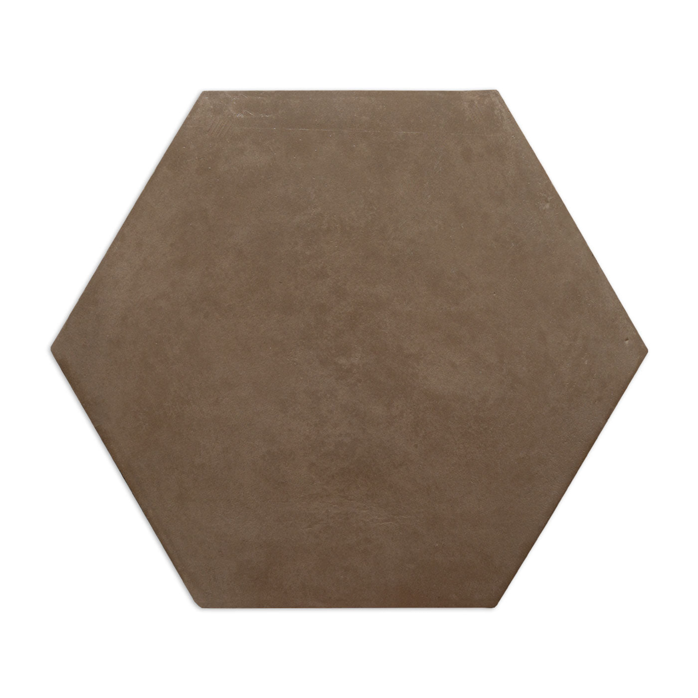 Pressed Terracotta Brown Hexagon 12"