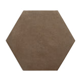 Pressed Terracotta Brown Satin Hexagon 12"