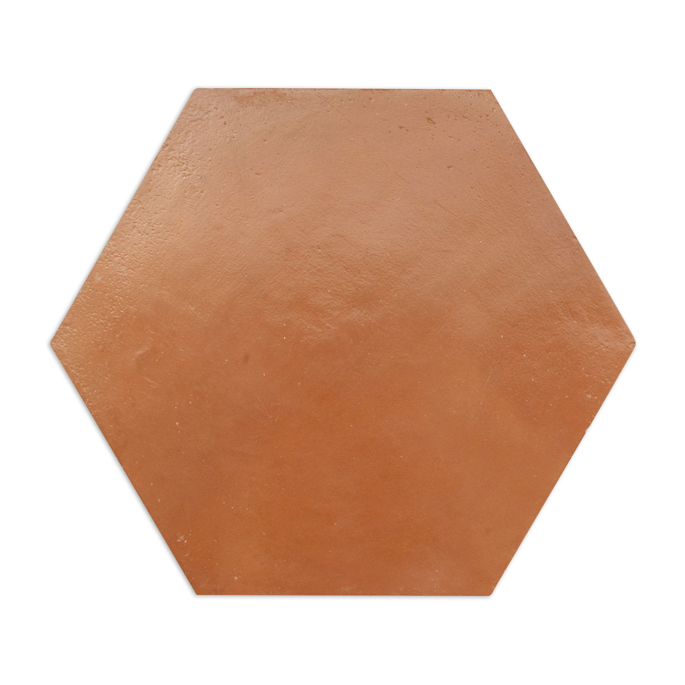 [Sample] Pressed Terracotta Red Hexagon 12"