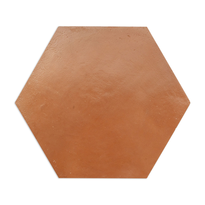 [Sample] Pressed Terracotta Red Hexagon 12"