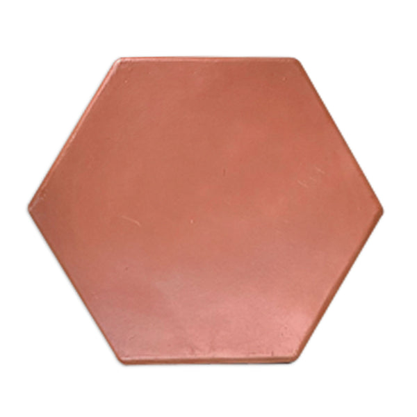 [Sample] D'Hanis Red Terracotta Hexagon 12"