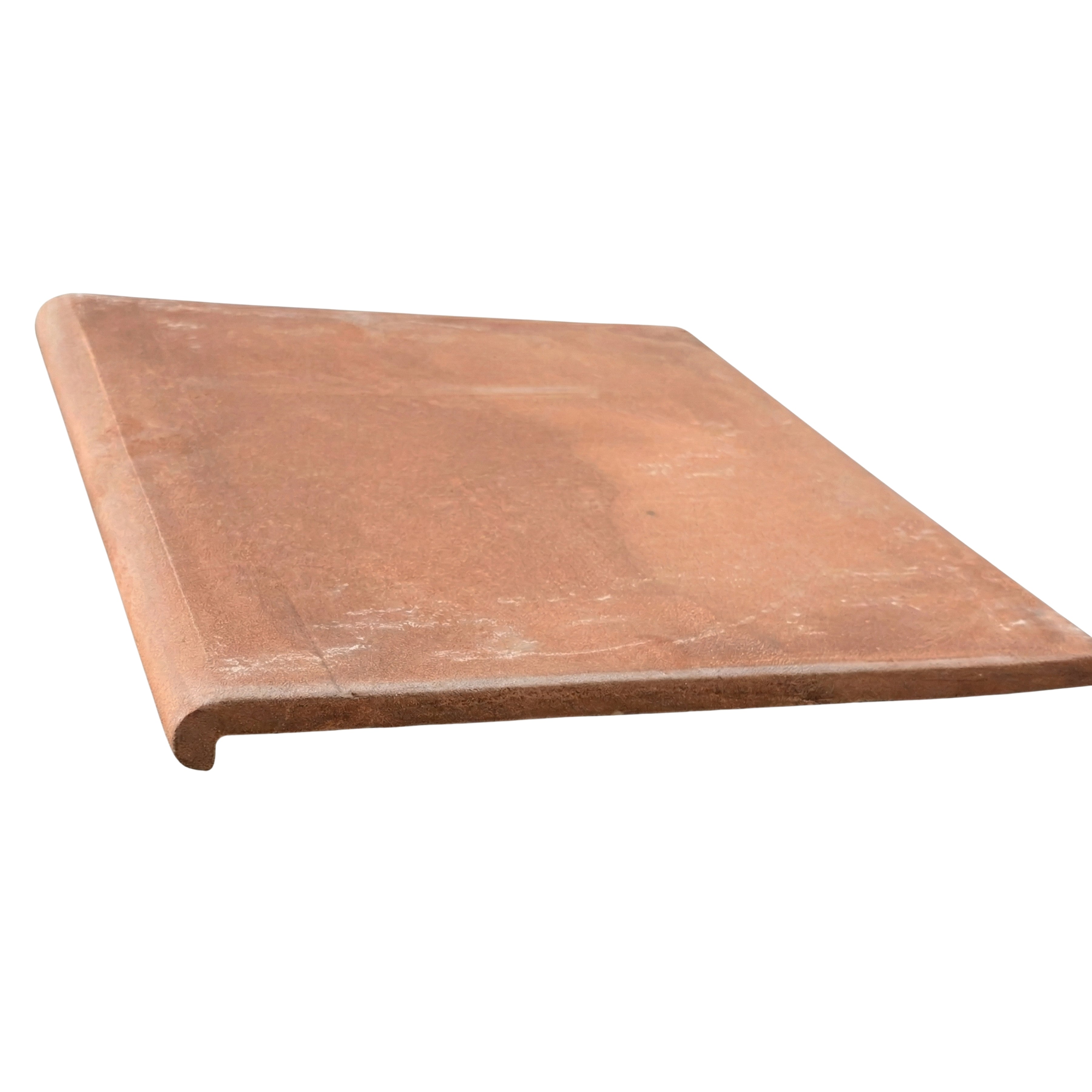 Cotto Umber Stair Coping – 13x13 Terracotta Tread | Clay Imports