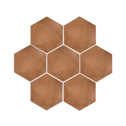 Cotto Umber Hexagon 13"