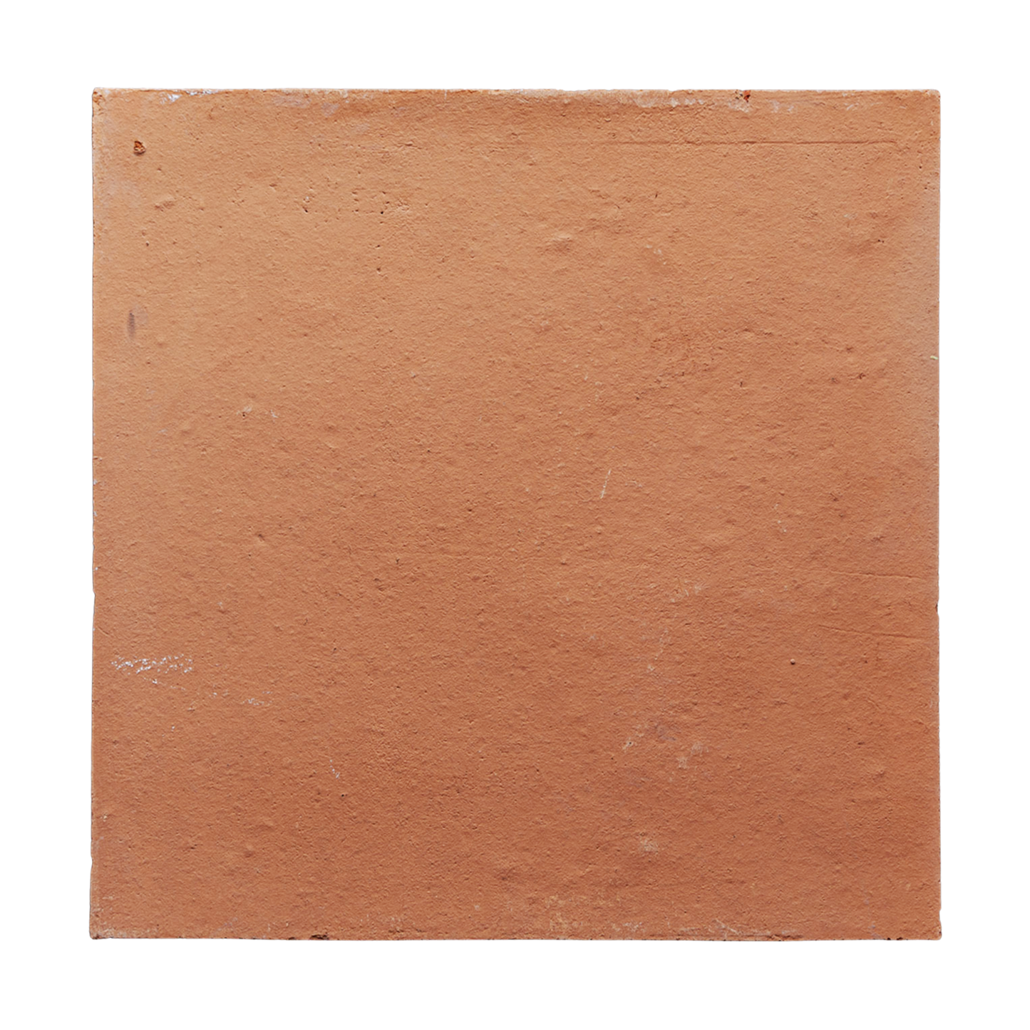 Square terracotta paver by Clay Imports with a rustic, textured surface and minor imperfections.