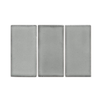 Inkwell gray clay tile by Clay Imports, featuring uneven edges and a subtle textured finish.